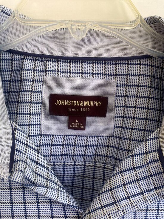 Johnston & Murphy Other - JOHNSTON & MURPHY long sleeve cotton button down navy white black olive, size L